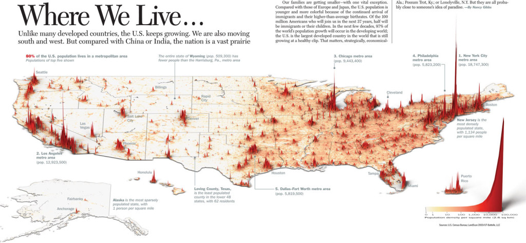 US Population Map US Population Map