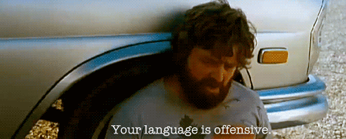 your language is offensive