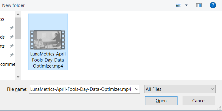 YouTube File Upload Prompt