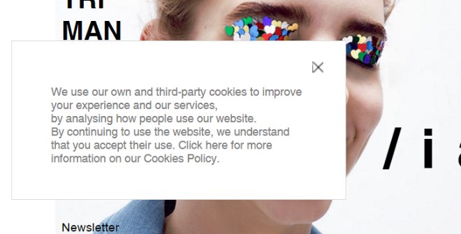 Internet Cookie Message