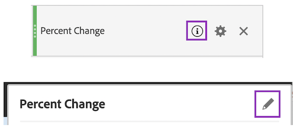 image showing where to go to rename precent change