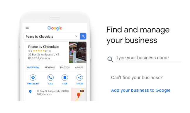 Example of a Google My Business Listing