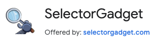 Selector Gadget logo and text