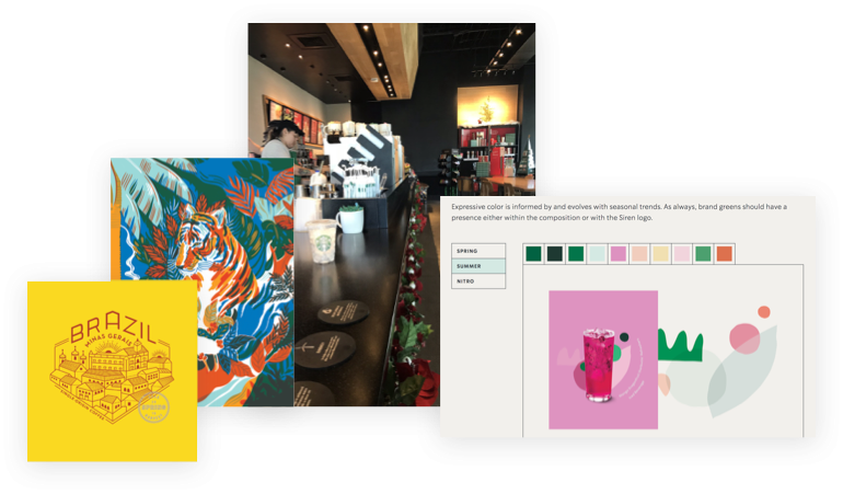 examples of Starbucks in store and digital experience