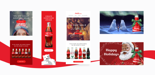 multiple coke display ads