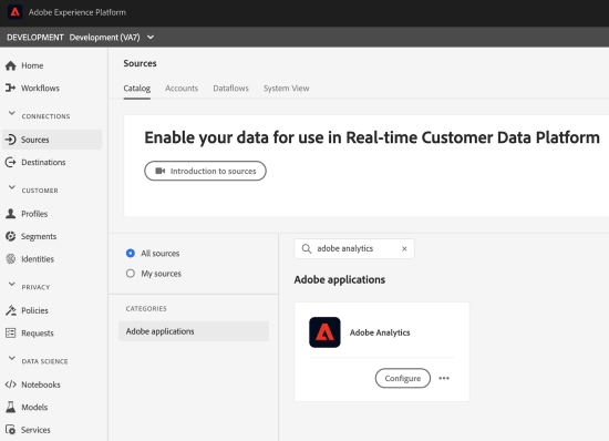 image for the Adobe Analytics Data Connector in Adobe Experience Platform