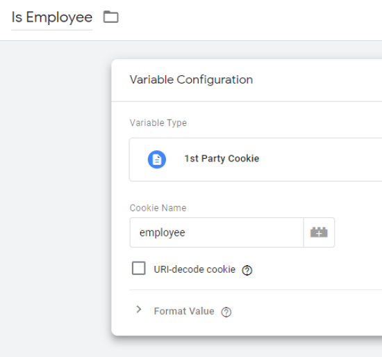 variable configuration to identify employees