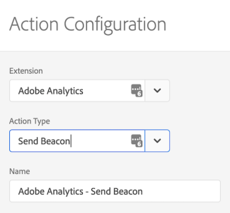 image show how the name automatically populates when you select extension in adobe launch