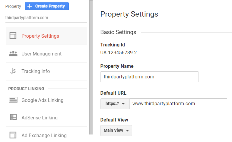 image with property for the third-party platform
