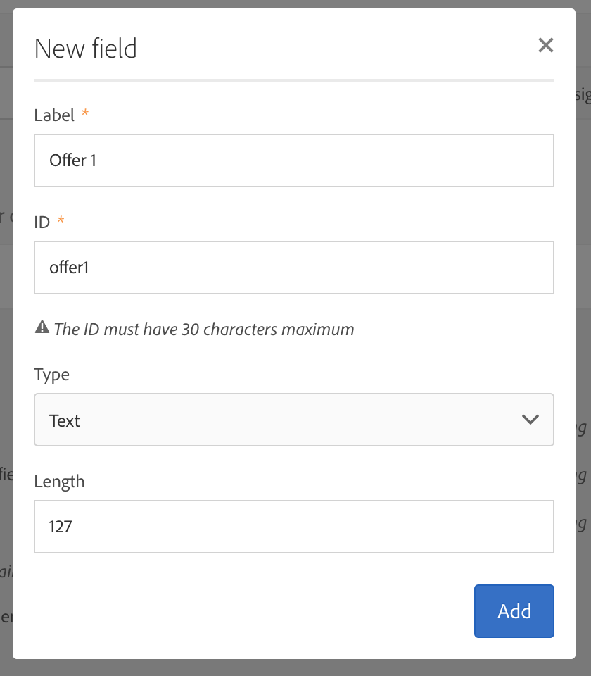 ""Screenshot of adding a field to the Custom Resource.