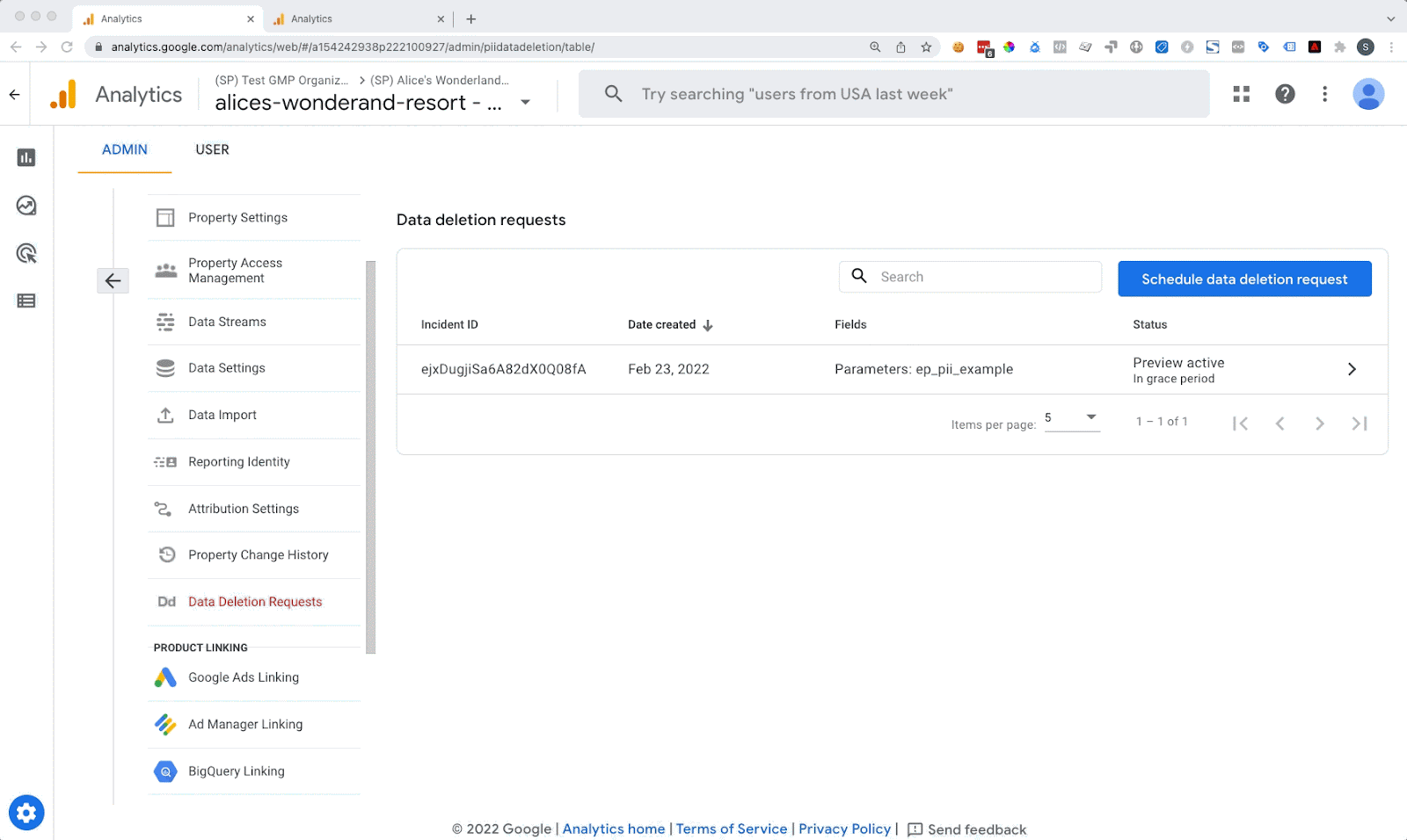 ""data deletion requests