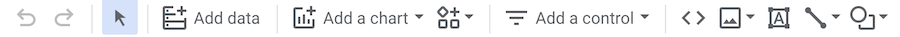 image of the Data Studio Tool Bar