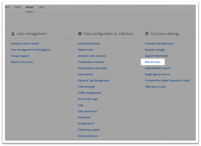 web services in adobe analytics