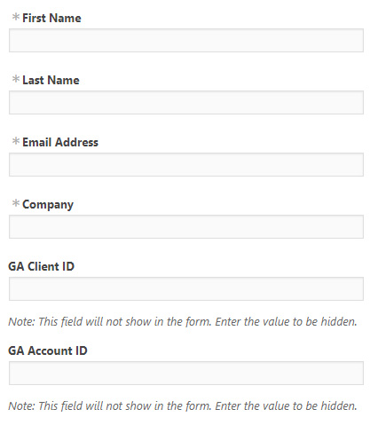 form field with hidden fields